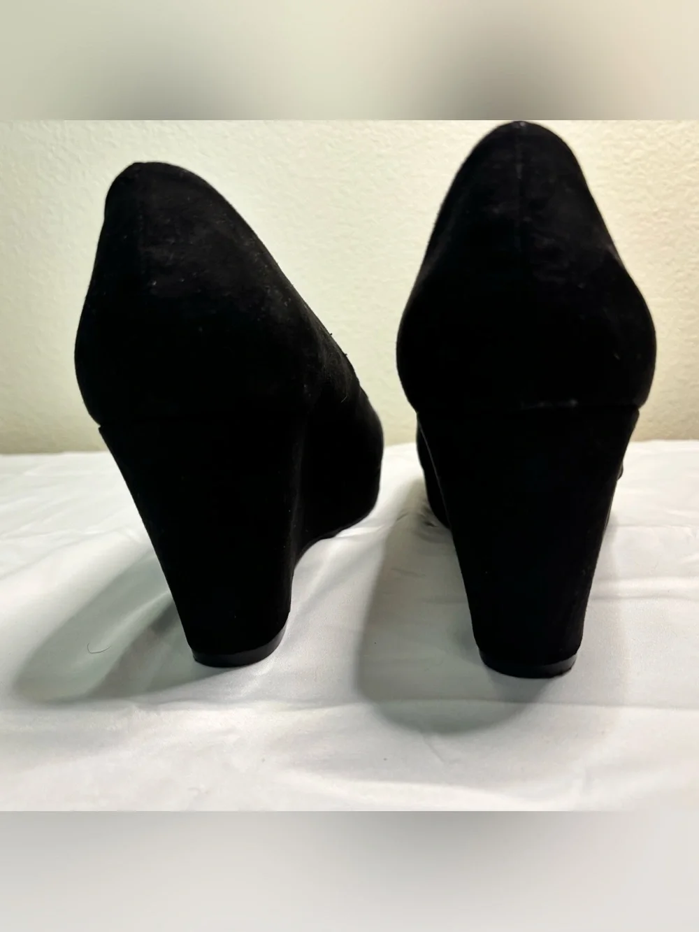 American Rag Black Suede Wedge Heels